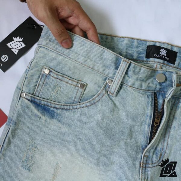 Short Jeans Destroy Dirty Blue no 6