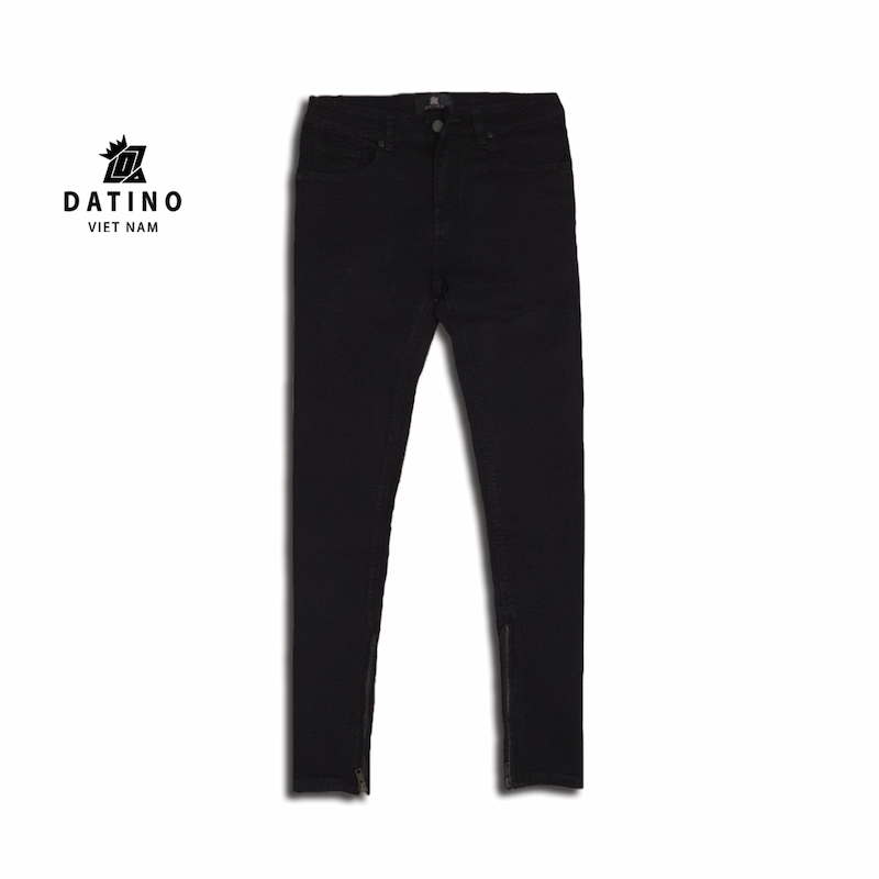 Skinny Jeans Zipper Datino – Black